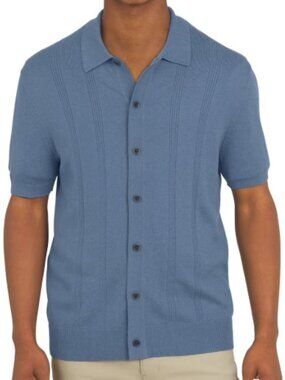 DKNY Men's Button Front Sweater In Light Blue